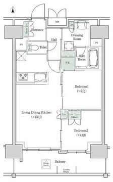 ブルックサイドレジデンス木場 1409 間取り図