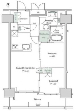 ブルックサイドレジデンス木場 1412 間取り図