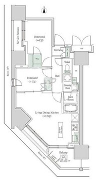 ブルックサイドレジデンス木場 801 間取り図