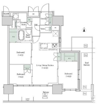 ブルックサイドレジデンス木場 822 間取り図