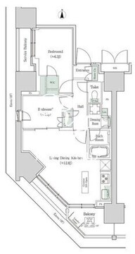 ブルックサイドレジデンス木場 1401 間取り図