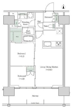 ブルックサイドレジデンス木場 1406 間取り図