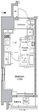 プラウドフラット錦糸町ウエスト 1107 間取り図