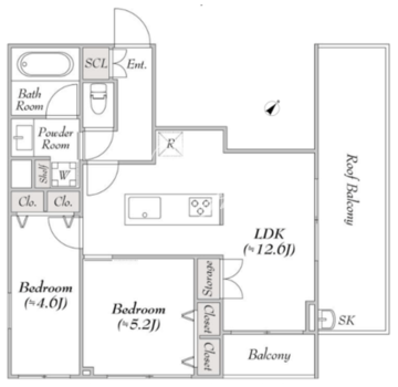 ルミーク雪谷 403 間取り図
