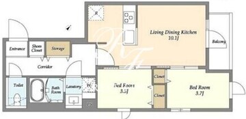 グランカーサ千駄木 301 間取り図