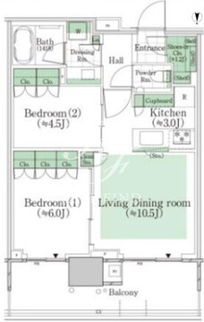 晴海フラッグ PARK-T-1214 間取り図