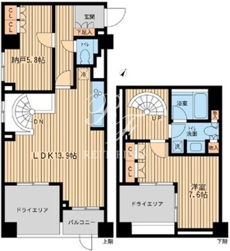 レジデンス三宿 106 間取り図