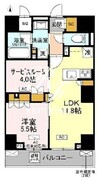 リーラ品川戸越 402 間取り図