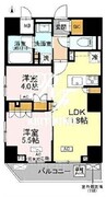 リーラ品川戸越 1501 間取り図
