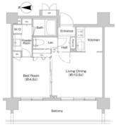 プライムアーバン神楽坂 1102 間取り図