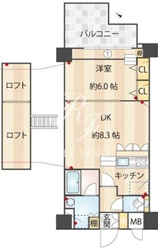 ズーム飯田橋 102 間取り図