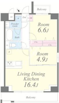 クレシェンテ月島 604 間取り図