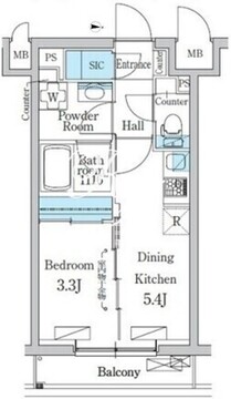 デュオフラッツ千歳船橋 206 間取り図