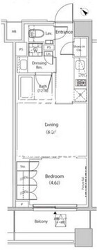 ザ・パークハビオ目黒プレイス 202 間取り図