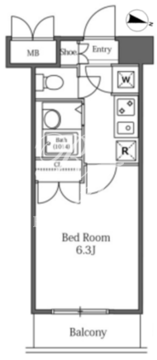ラサンテ広尾 606 間取り図