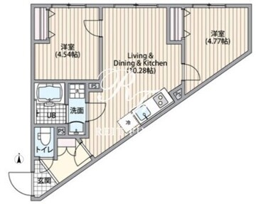 プラティーク代々木上原ウエスト 204 間取り図