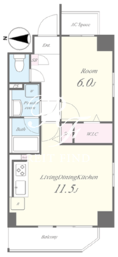 スカイガーデン錦糸町 401 間取り図