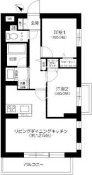 エルミ上落合 201 間取り図