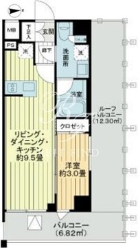 シーフォルム高田馬場2 802 間取り図