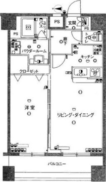 ヴィーダ･スカイコート品川 1108 間取り図