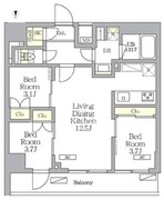 NOGATA RESIDENCE 103 間取り図
