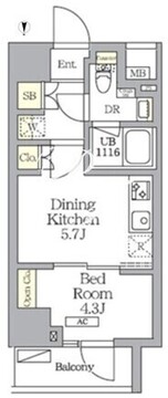 NOGATA RESIDENCE 102 間取り図