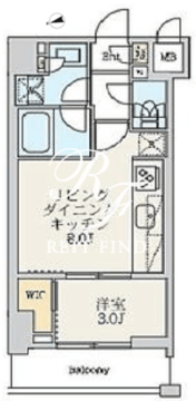 クレストコート北千住レジデンス 802 間取り図