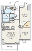 クレストコート北千住レジデンス 404 間取り図