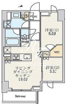クレストコート北千住レジデンス 504 間取り図