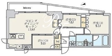 クレストコート北千住レジデンス 805 間取り図