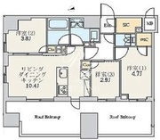 クレストコート北千住レジデンス 1101 間取り図