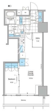 ルフォンプログレ北新宿 1207 間取り図