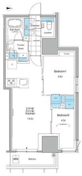 ルフォンプログレ北新宿 1209 間取り図