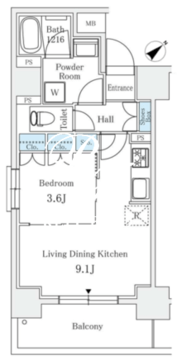 サンライズ茅場町 701 間取り図