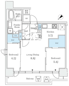 サンライズ茅場町 904 間取り図