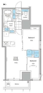 ルフォンプログレ北新宿 611 間取り図