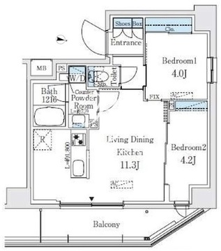 プライムブリス品川中延 902 間取り図