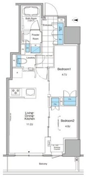 ルフォンプログレ北新宿 1002 間取り図