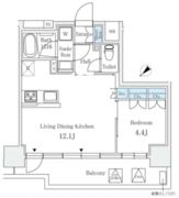 サンライズ茅場町 805 間取り図