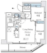 プライムブリス品川中延 802 間取り図