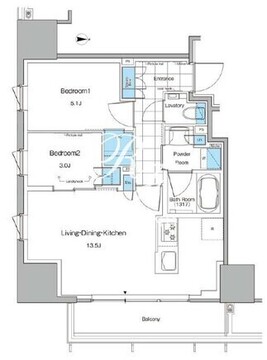 ルフォンプログレ北新宿 1007 間取り図