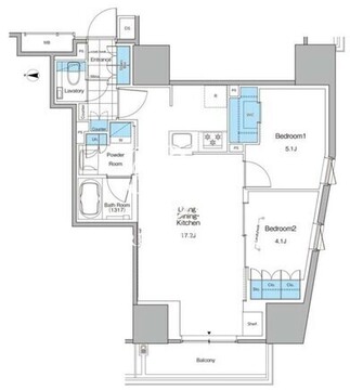 ルフォンプログレ北新宿 604 間取り図