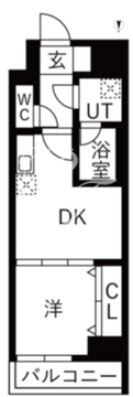 OAKLANCE森下2 1303 間取り図