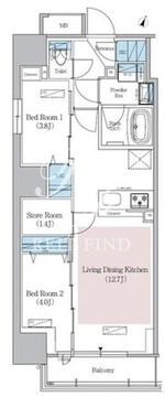アーバネックス浅草橋Front 201 間取り図