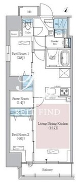 アーバネックス浅草橋Front 301 間取り図