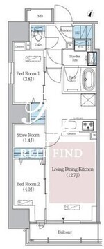アーバネックス浅草橋Front 501 間取り図