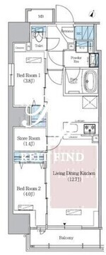 アーバネックス浅草橋Front 1501 間取り図
