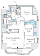 プライムブリス新御徒町 1001 間取り図