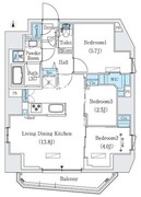 プライムブリス新御徒町 1101 間取り図