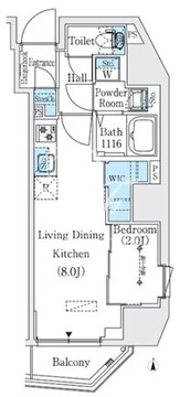 プライムブリス新御徒町 802 間取り図